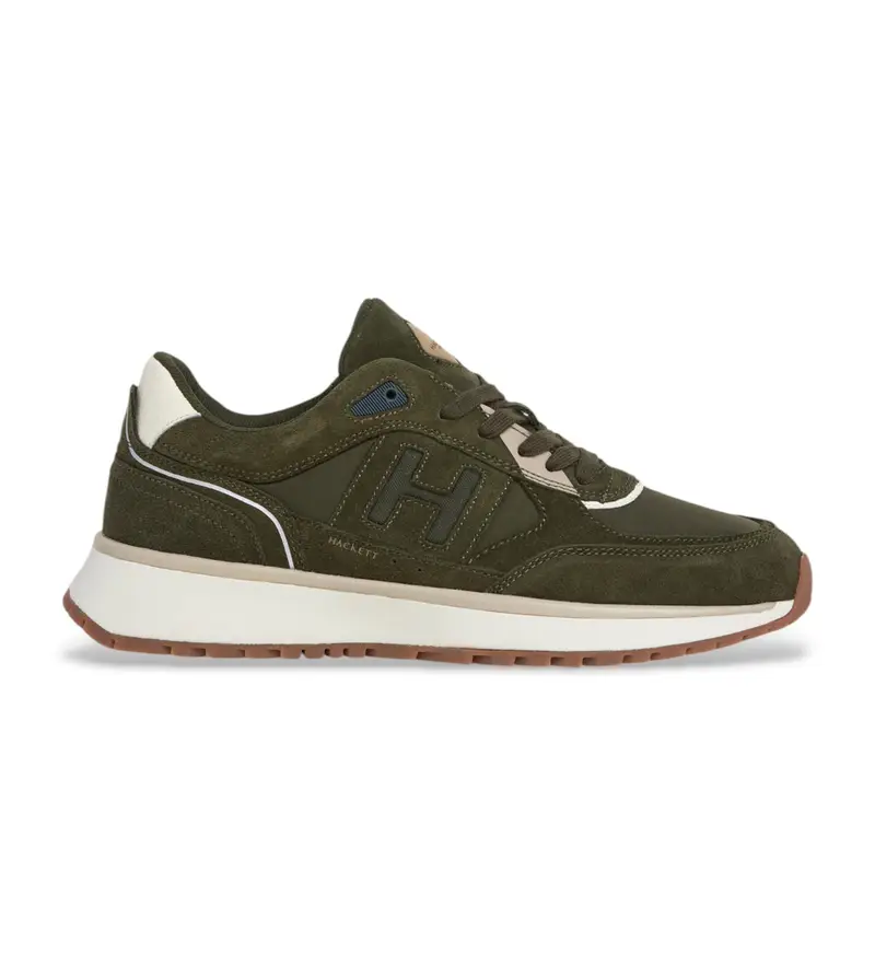 per uomo. HMS200031 Sneakers in pelle verde Otto Run (40), Basso, Stringhe, Casual