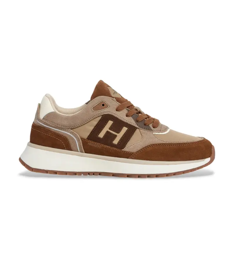per uomo HMS200031 Sneakers Otto Run in pelle marrone (40), Basso, 1 a 3 cm, Stringhe, Casual