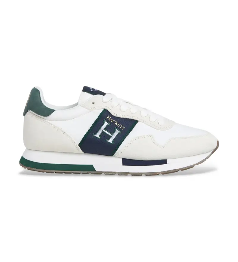 per uomo HMS200034 Sneakers bianche Keston Tape (42), Bianco, Basso, Stringhe, Casual