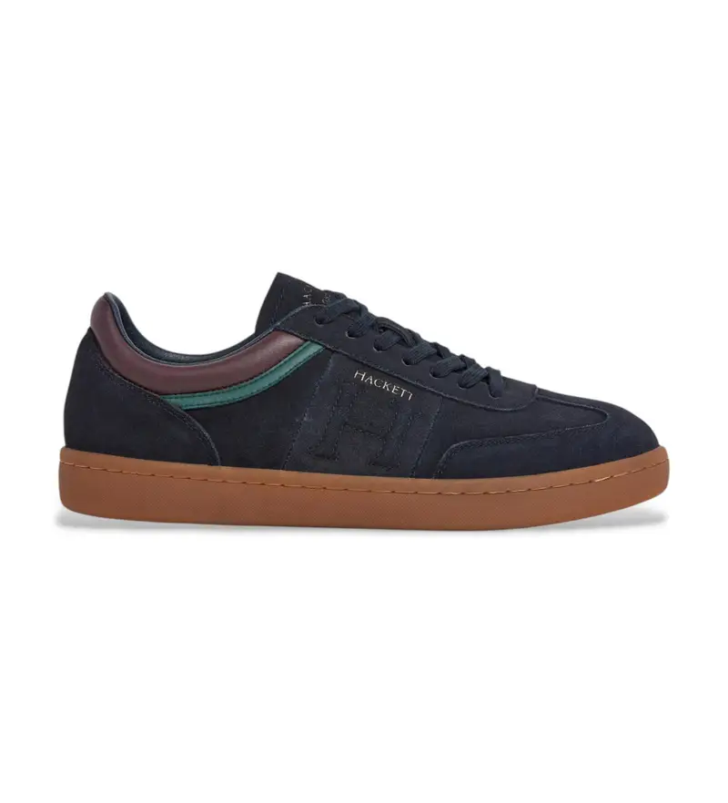 per uomo HMS200046 Sneakers Beck Ivy in pelle blu navy (40), Basso, Stringhe, Casual