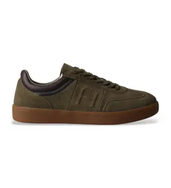 per uomo HMS200046 Sneakers Beck Ivy in pelle color cachi (40), Basso, Stringhe, Casual, Verde