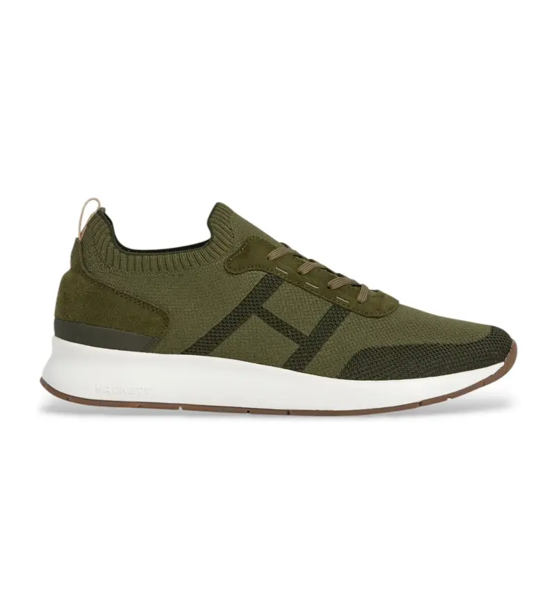 per uomo. HMS200051 Sneakers H-Runner verdi (40), Basso, Stringhe, Casual, Sportivo, Verde, Multisport Pelle