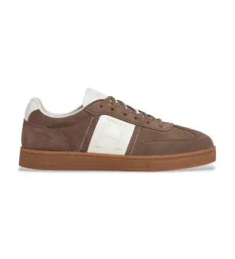 per uomo HMS200054 Sneakers in pelle marrone Harper League (45), Basso, Stringhe, Casual