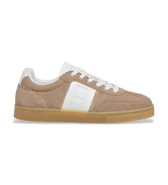 per uomo HMS200056 Sneakers in pelle beige Harper Hendon (44), Basso, Camoscio, Stringhe, Casual