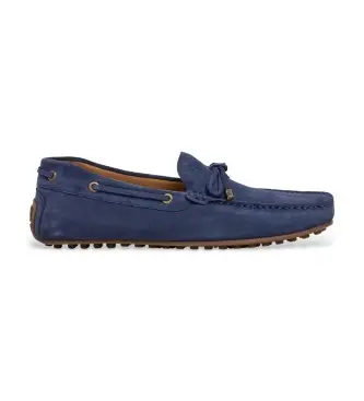 per uomo HMS200079 Mocassini con lacci in pelle blu navy (42), Basso, Nessuno, Casual, Da sera, Classico