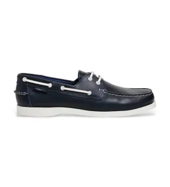 per uomo HMS200081 Mocassini in pelle blu navy Deck One (43), Basso, Nessuno, Casual