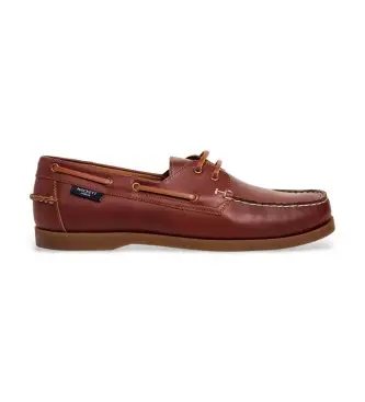 per uomo HMS200081 Mocassini in pelle marrone Deck One (40), Basso, Stringhe, Casual, Da sera, Classico