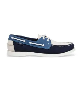 per uomo HMS200082 Scarpe Deck Mix in pelle blu navy (43), Basso, Nubuck, Stringhe, Casual