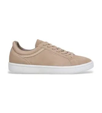 per uomo HMS200090 Sneakers in pelle beige Beck Vibes (46), Basso, Stringhe, Casual Blu