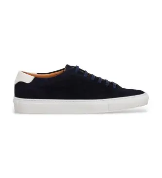 per uomo HMS200095 Sneakers Idol in morbida pelle blu navy (42), Basso, Stringhe, Casual