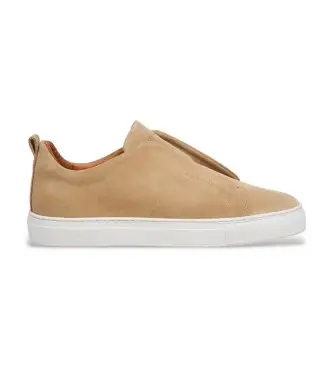 per uomo HMS200098 Sneakers in pelle beige Vision (41), Basso, Camoscio, Nessuno, Casual