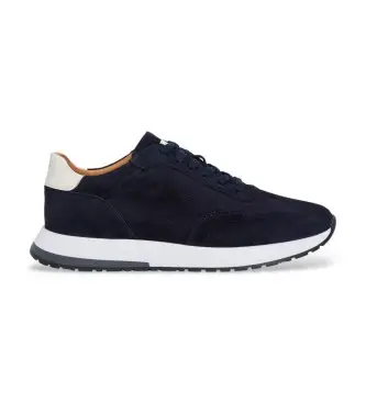 per uomo HMS200099 Sneakers Rapid Chad in pelle blu navy (40), Basso, Camoscio, Stringhe, Casual