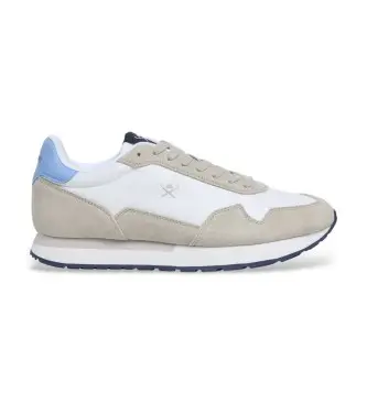 per uomo HMS200107 Sneakers in pelle bianca semplice Vector (40), Bianco, Basso, Stringhe, Casual