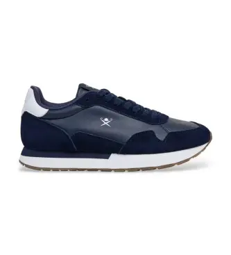 per uomo HMS200107 Sneakers in pelle blu navy Vector Plain (41), Basso, Stringhe, Casual