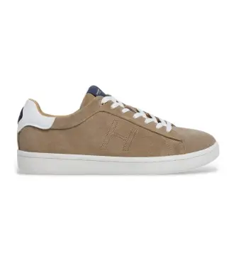 per uomo HMS21370 Sneaker Bond Soft in pelle beige (41), Marrone, Basso, Stringhe, Casual