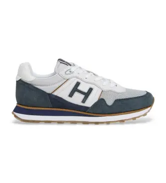 per uomo HMS21446 Sneakers Telfor Vibesun in pelle blu (41), Basso, Stringhe, Casual