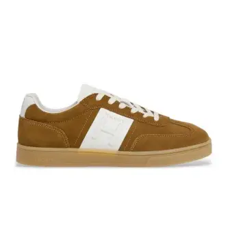 per uomo HMS21463 Scarpe da ginnastica in pelle marrone Harper Heritage (40), Basso, Stringhe, Casual, Navy