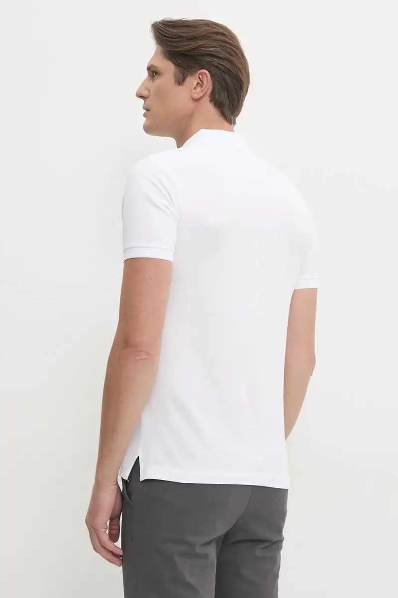 polo in cotone colore bianco HM562363 miniatura 3