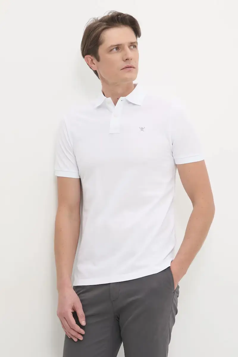 polo in cotone colore bianco HM562363