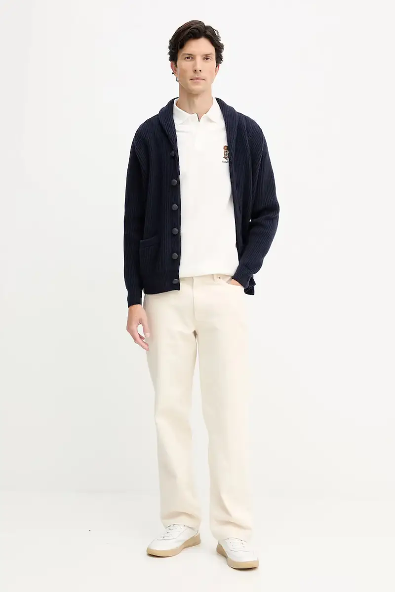 Hackett London Polo Uomo Beige 3574205 miniatura 2