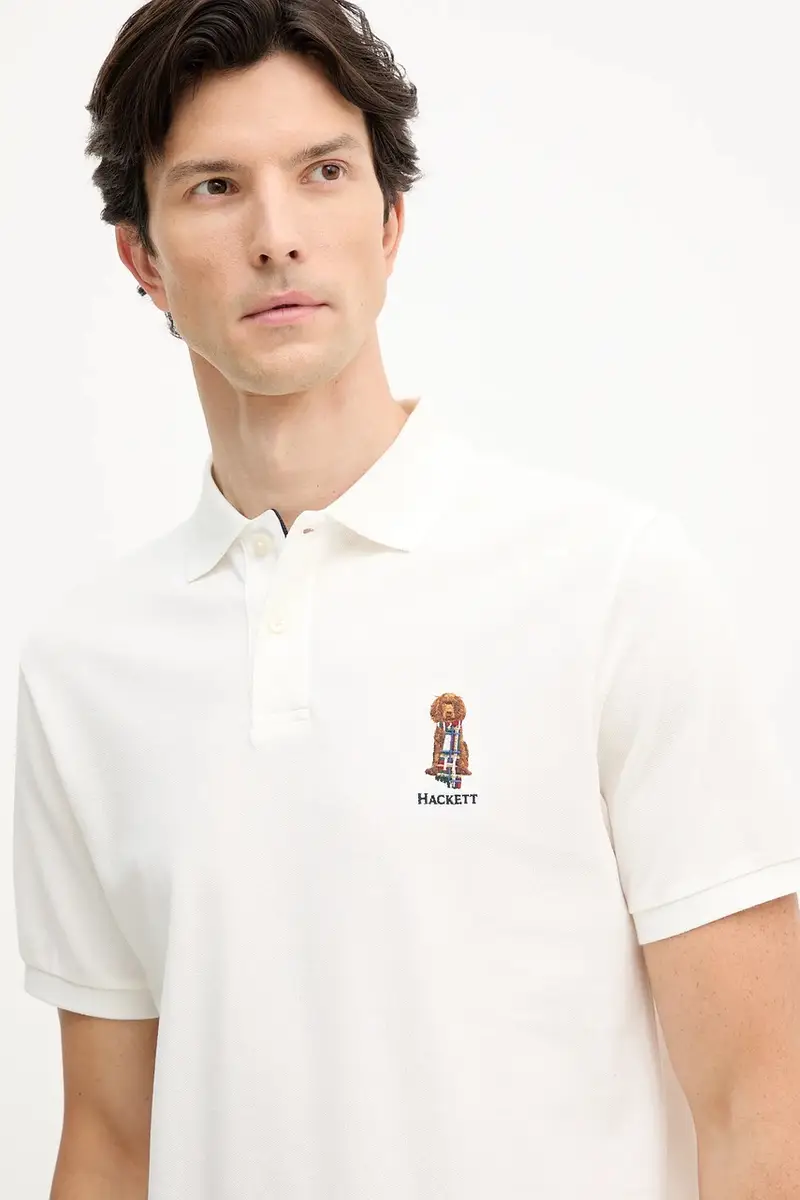 Hackett London Polo Uomo Beige 3574205 miniatura 4