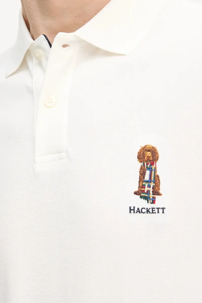 Hackett London Polo Uomo Beige 3574205 miniatura 5