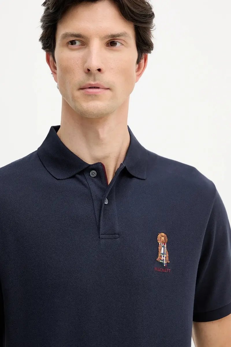 Hackett London Polo Uomo Blu 3595528 miniatura 4
