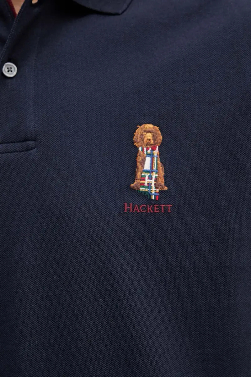 Hackett London Polo Uomo Blu 3595528 miniatura 5