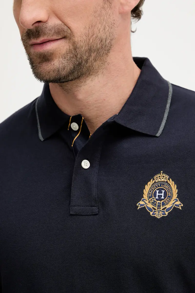 Hackett London Polo Uomo Blu 3594672 miniatura 5