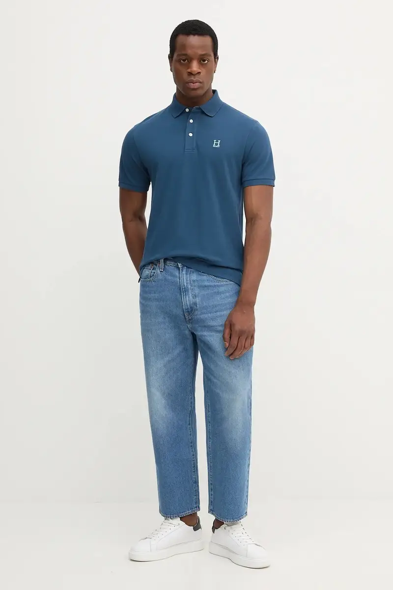 Hackett London Polo Uomo Blu 3593092 miniatura 2