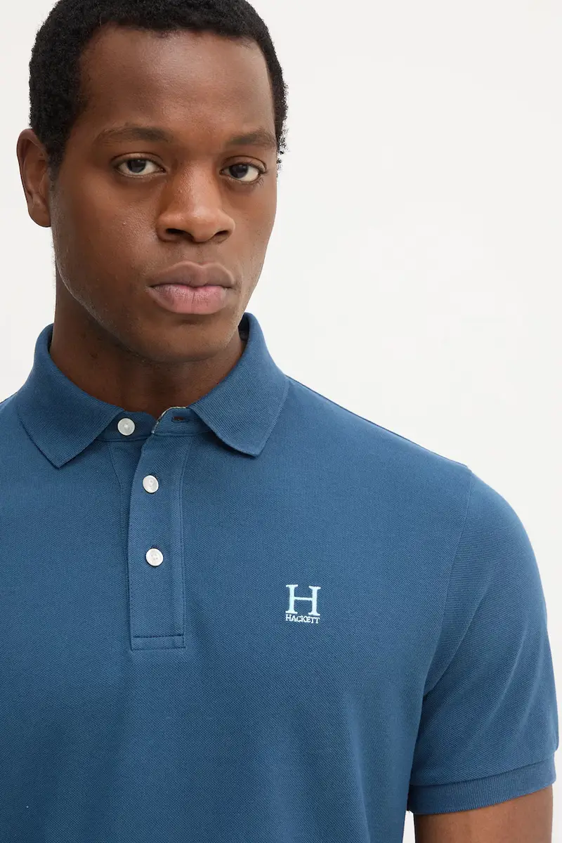 Hackett London Polo Uomo Blu 3593092 miniatura 4