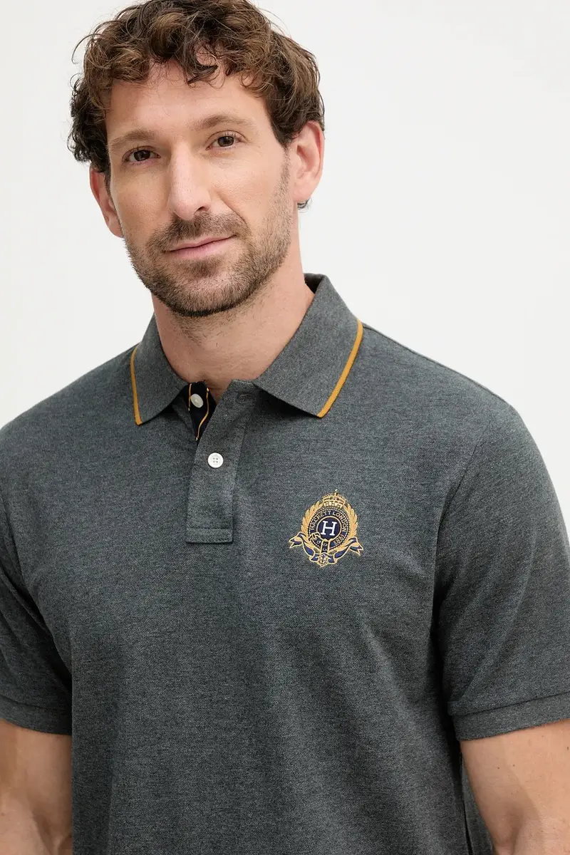 Hackett London Polo Uomo Grigio 3610824 miniatura 4