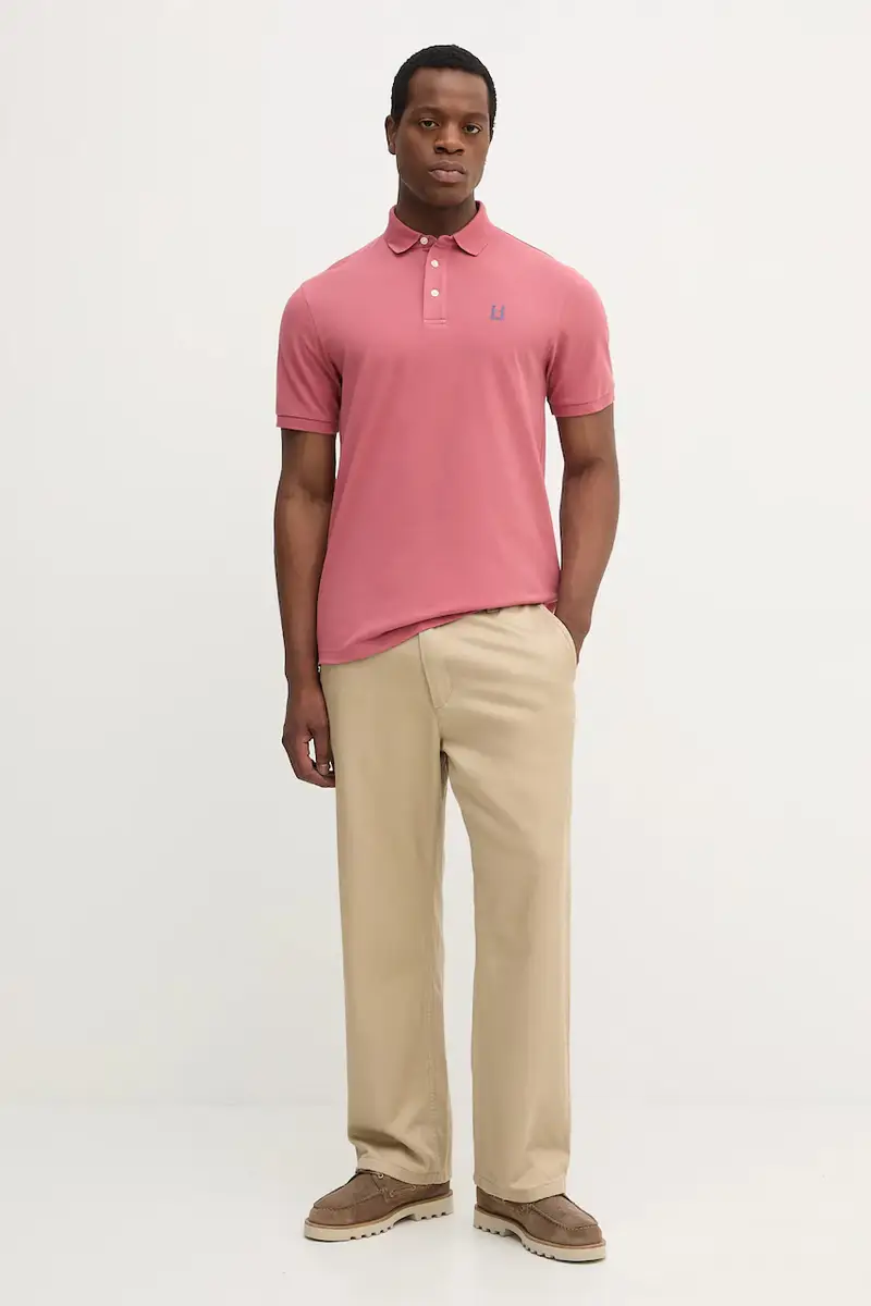 Hackett London Polo Uomo Rosso 3667115 miniatura 2