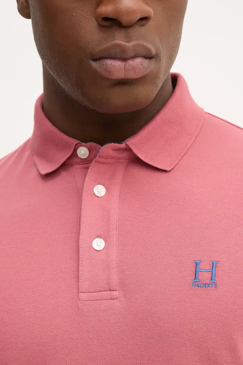 Hackett London Polo Uomo Rosso 3667115 miniatura 4