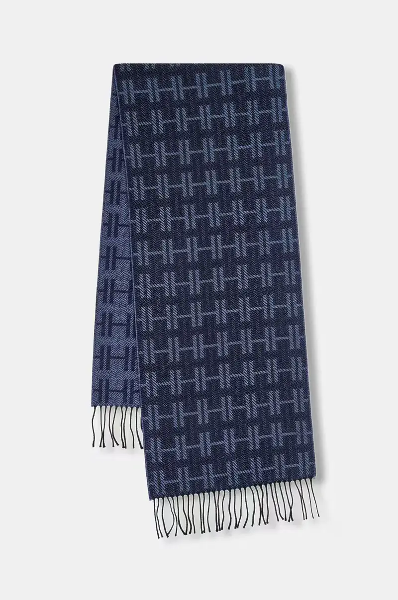 sciarpa in lana colore blu navy HM0400023