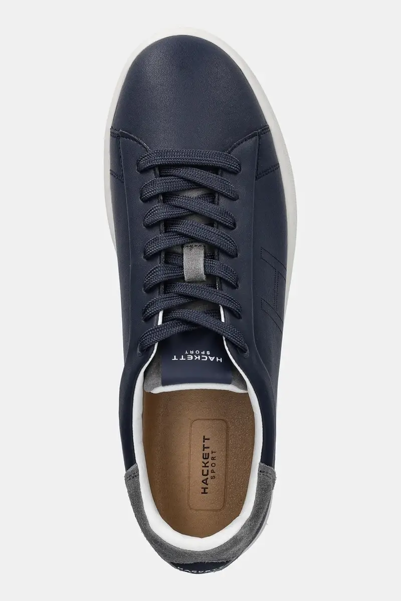sneakers in pelle BOND MINIMAL uomo colore blu navy HMS21457 miniatura 4