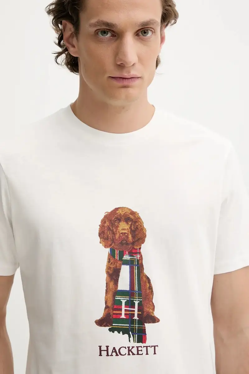 Hackett London T-shirt Uomo Bianco 3578197 miniatura 4