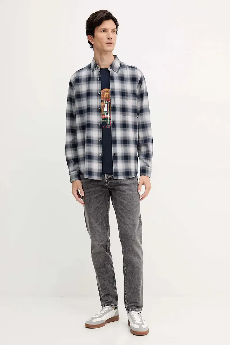 Hackett London T-shirt Uomo Blu 3595478 miniatura 2