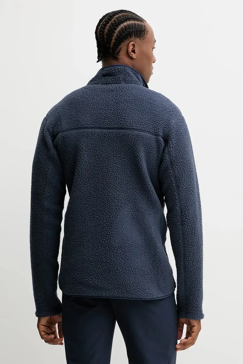 felpa da sport Mossa Pile colore grigio 606539 Blu navy miniatura 3