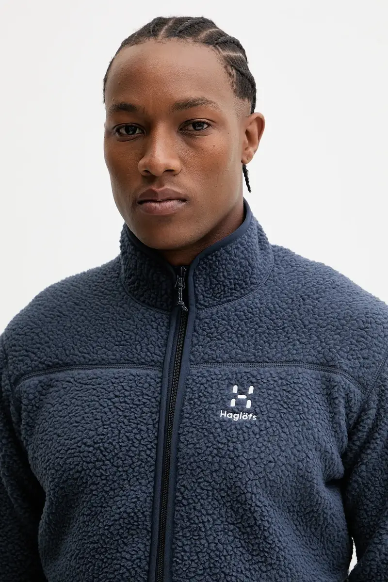 felpa da sport Mossa Pile colore grigio 606539 Blu navy miniatura 4