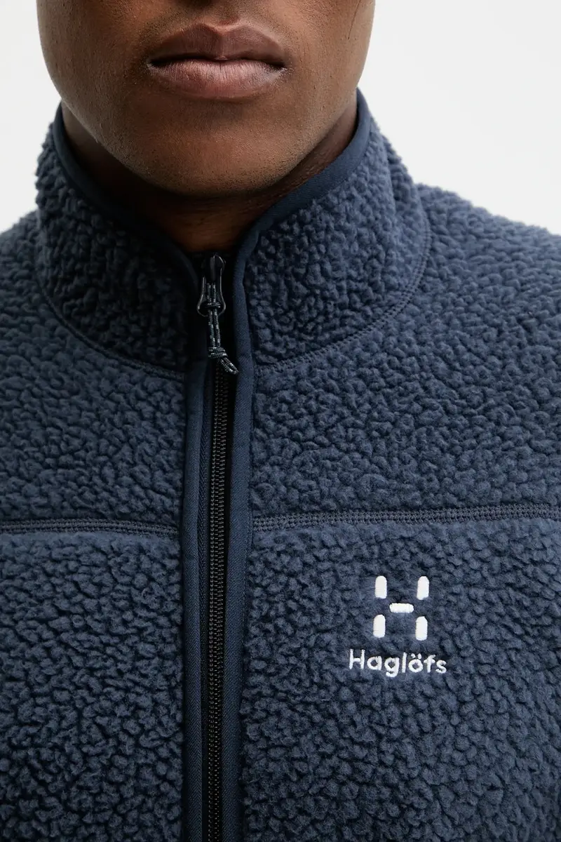 felpa da sport Mossa Pile colore grigio 606539 Blu navy miniatura 5