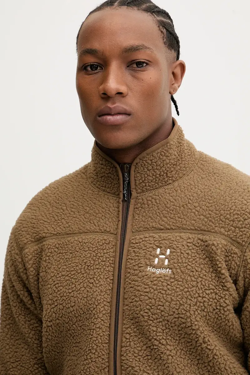 felpa da sport Mossa Pile colore grigio 606539 Marrone miniatura 4