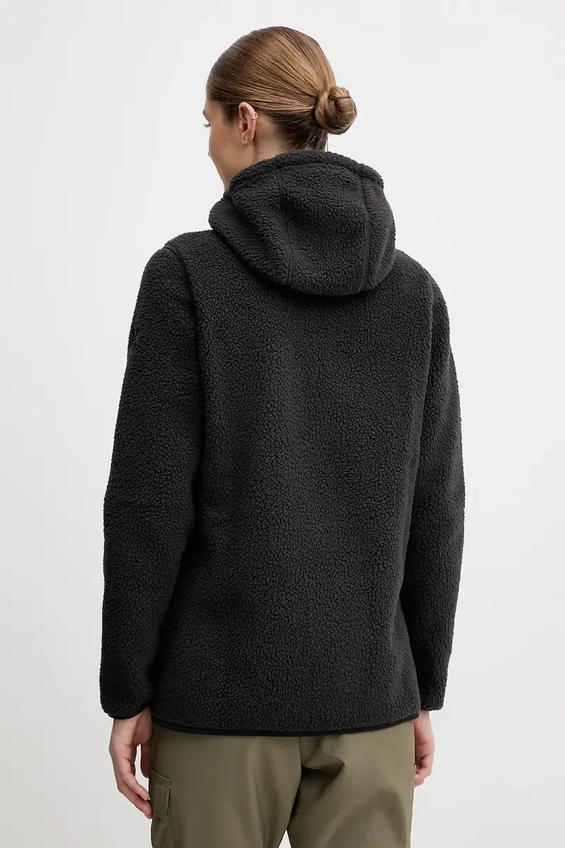 felpa in pile Funäs donna colore nero con cappuccio 607818 miniatura 3