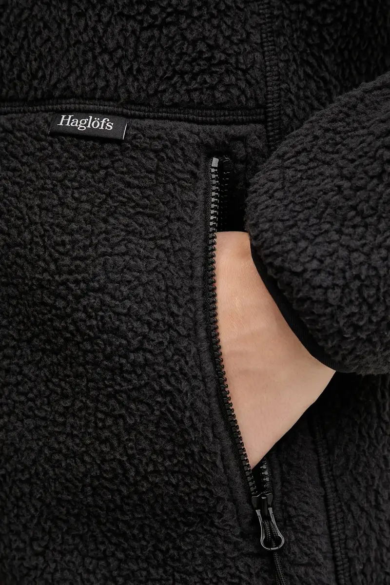 felpa in pile Funäs donna colore nero con cappuccio 607818 miniatura 5