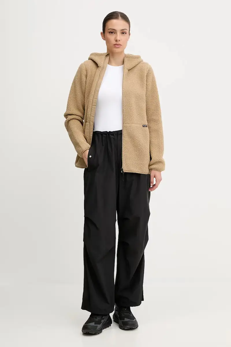 felpa in pile Funäs donna colore verde con cappuccio 607818 miniatura 2