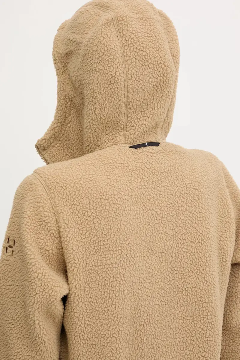 felpa in pile Funäs donna colore verde con cappuccio 607818 miniatura 5