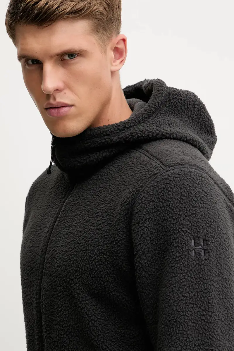 felpa in pile Funäs uomo colore nero con cappuccio 607817 miniatura 4