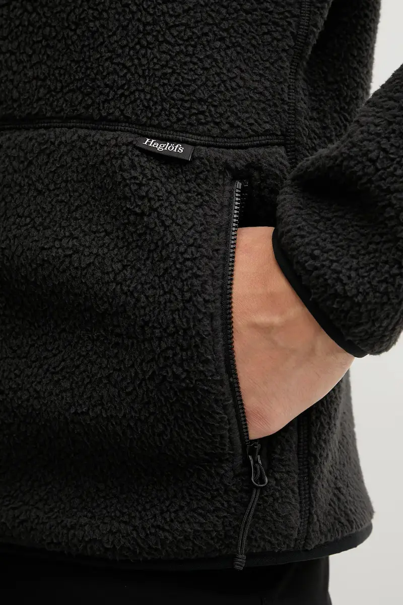 felpa in pile Funäs uomo colore nero con cappuccio 607817 miniatura 5