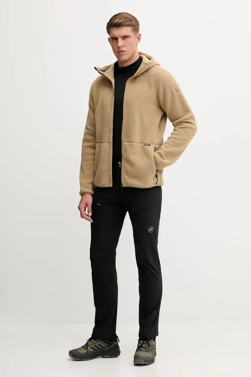 felpa in pile Funäs uomo colore verde con cappuccio 607817 miniatura 2