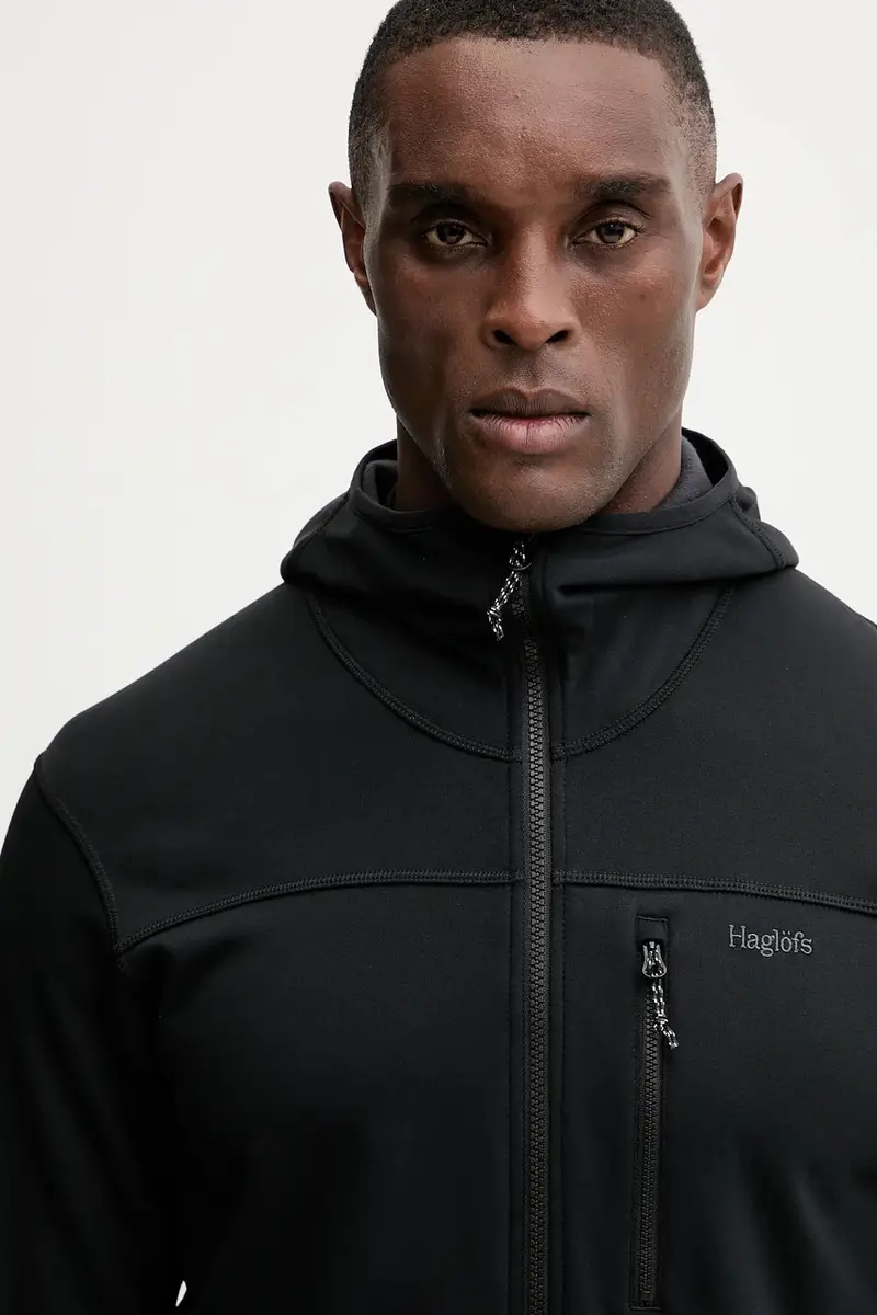 felpa outdoor Rosson colore nero con cappuccio 607605 miniatura 4